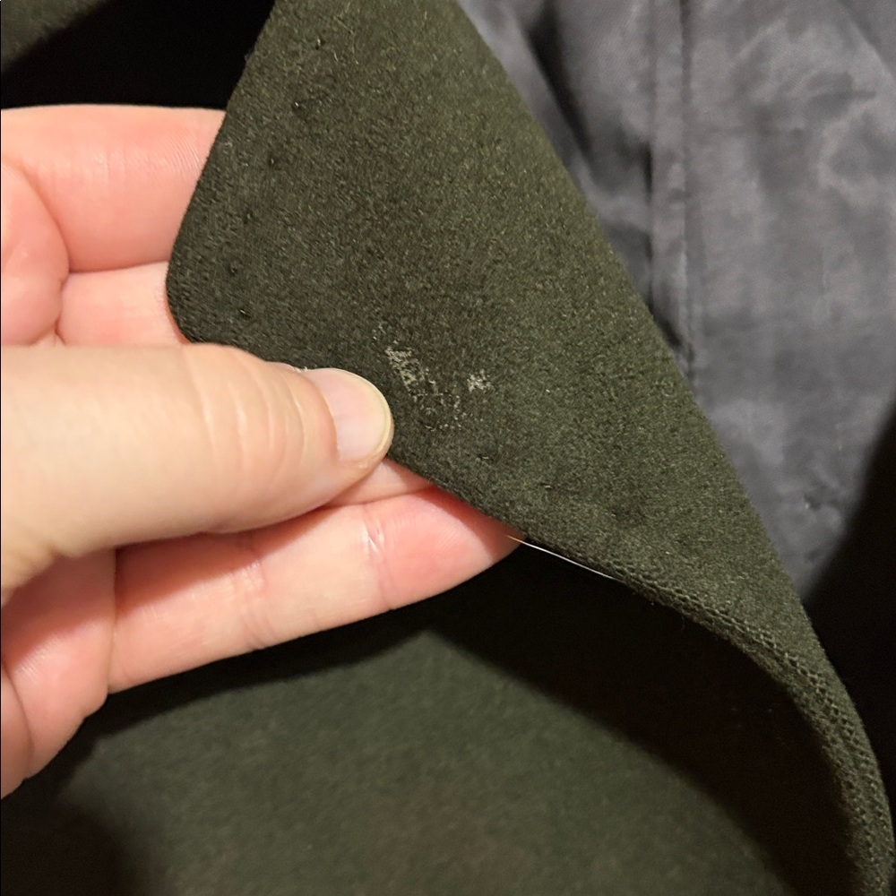Saks Fifth Avenue Loro Piana fits men's L-XL olive green cashmere wool coat - Picture 4 of 12